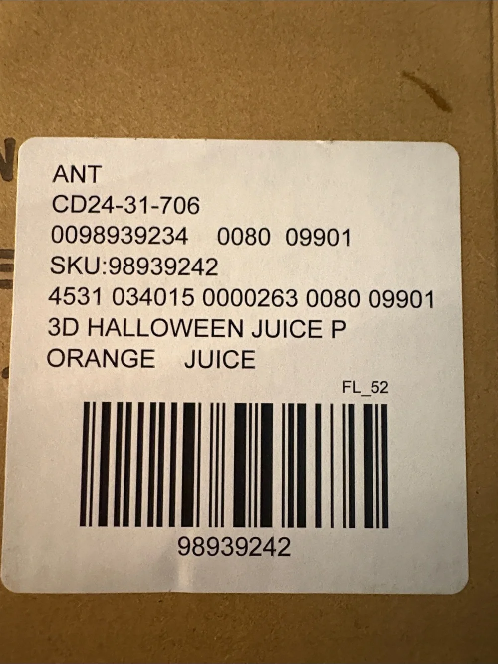 Anthropologie 3D Icon Juice Glass Halloween  Pumpkin NIB